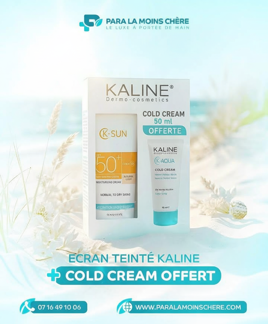 KALINE K-SUN CRÈME SOLAIRE 50+ TEINTE + KALINE COLD CREAM OFFERTE