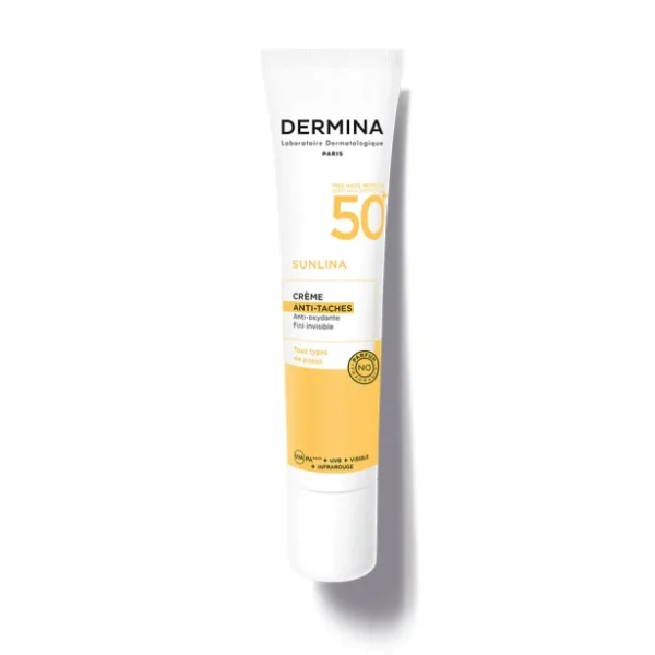 Dermina Sunlina Crème Solaire Anti‑Taches SPF 50+ – 40 ml