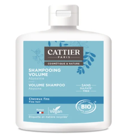 Cattier Shampooing Volume – Cheveux Fins – 0 % Sulfate – 250 ml
