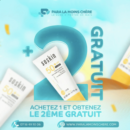 Pack SOSKIN SPF 50+ : Une protection solaire haute performance adaptée aux peaux sensibles. Achetez un fluide solaire et recevez le deuxième gratuitement. Une routine professionnelle pour un teint uniforme, protégé et éclatant, au meilleur prix.
