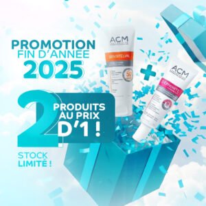 Découvrez le Pack ACM Dépiwhite Advanced, une solution dermatologique complète conçue pour corriger les taches pigmentaires tout en offrant une protection solaire optimale. Ce duo exceptionnel réunit la crème intensive anti-taches Dépiwhite Advanced et un écran solaire ACM SPF 50+ offert, pour une routine corrective et protectrice au meilleur prix. Formulée avec des actifs hautement concentrés, la crème Dépiwhite Advanced agit de manière ciblée sur l’hyperpigmentation : taches brunes, mélasma, marques post-acné, irrégularités du teint. Sa texture légère et sa haute tolérance en font un soin adapté aux peaux sensibles, garantissant une action progressive, continue et sécurisée. L’écran solaire ACM SPF 50+, offert dans ce pack, protège efficacement la peau contre les UVA et UVB, prévenant l’apparition de nouvelles taches et renforçant les résultats du soin correcteur. Une protection indispensable lors de l’utilisation de tout produit dépigmentant. Grâce à ce pack exclusif, bénéficiez d’une routine professionnelle complète, conçue pour éclaircir, unifier et protéger la peau au quotidien. Une offre incontournable proposée par Para La Moins Chère pour des résultats visibles et durables