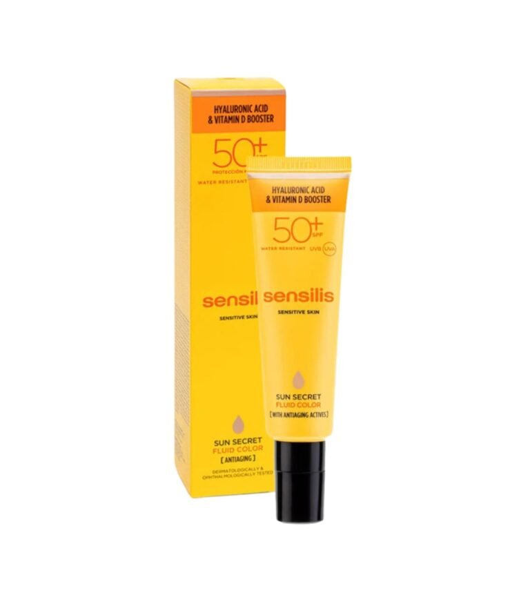 Profitez d’une offre avantageuse avec Sensilis Sun Secret Fluide Teinté Anti-Âge SPF50+ 50ml. Une protection solaire teintée haute performance qui unifie le teint tout en luttant contre les signes de l’âge, signée Sensilis.